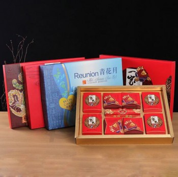 뜨거운 판매 높은-학년 표지 용지 만든 mooncake 상자, mooncake 선물 상자