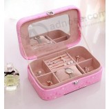 Hochwertiger Druck PU Leder Schmuck Box Uhrenbox Schmuckschatulle