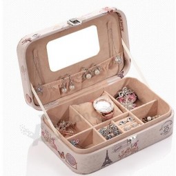 Caja de joyas europea retro pu lether