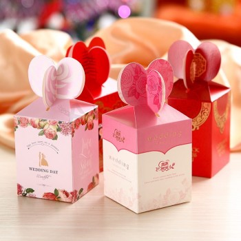 новый стиль творческих свадебных продуктов конфеты подарочной коробке, красивый и экологически-дружественная коробка конфет