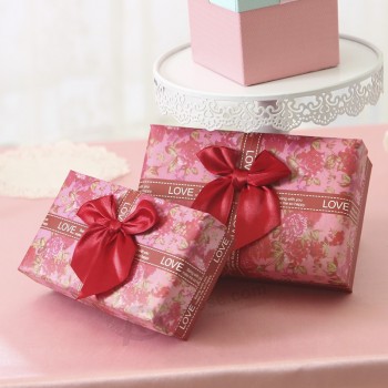Caixa de presente de papel de negócios bem, caixa de presente quadrada para casamento e festa de aniversário, caixa de presente criativa