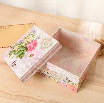 Caja estética de papel fino de nuevo estilo, e-Caja de regalo de papel amigable co