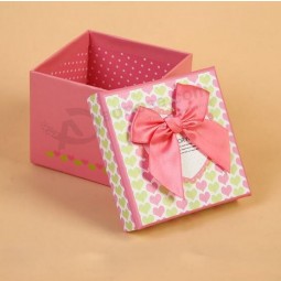Caixa de presente personalizada da embalagem da maçã do estilo novo com bowknot bonito, caixa de armazenamento de papel do presente do Natal