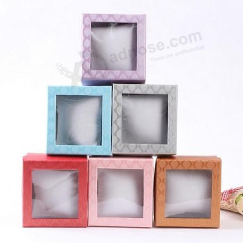 Fábrica de venda quente caixa de presente de natal para enfeites, papel relógio caixa de presente com janela