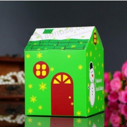 рождественский коттедж, новогодняя подарочная коробка нового стиля, коробка для яблока на Рождество, коробка для упаковки рождественских подарков, коробка для конфет
