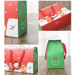 Venda direta da fábrica caixa de presente de mão de Natal de papel requintado, caixa de presente de Natal por atacado