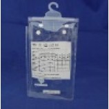 Groothandel op maat gemaakt hoog-Einde duidelijk afdrukken Pvc hanger haak tas