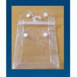Groothandel op maat gemaakt hoog-Einde Pvc hanger tas met knoopsluiting