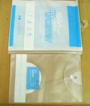 Wholesale customized high-end Eco-Friendly Clear PVC Hook Bag Garment Bag