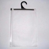Groothandel op maat gemaakt hoog-Einde Eco-vriendelijke duidelijk hanger tas Pvc rits hanger tassen