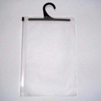 Groothandel op maat gemaakt hoog-Einde Eco-vriendelijke duidelijk hanger tas Pvc rits hanger tassen