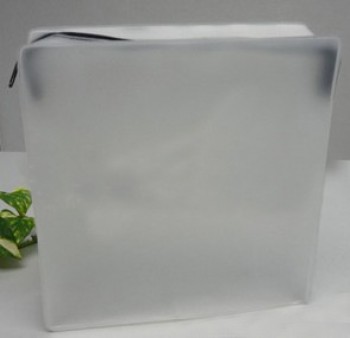 Wholesale customized high-end Eco-Friendly Clear EVA Frosted Stand up Zipper Bag