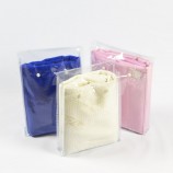 批发定制高-最终耐用防水透明PVC床上用品包带按钮