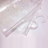 批发定制高-最终生态友好的透明PVC服装袋与衣架