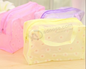 卸売カスタマイズ高-エンドポータブルPvcプラスチックバスバッグ化粧品バッグ防水洗浄バッグ