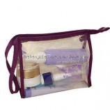 Wholesale customized high-end Eco-Friendly Clear Sewing PVC Cosmetic Bag