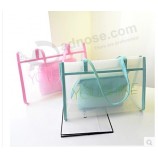 Wholesale customized high-end Makalon Waterproof Transparent PVC Tote Bag Handbags