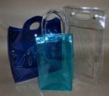 卸売カスタマイズ高-最終的な色クリアPvcジッパーバッグPvcハンドバッグ
