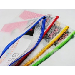 Wholesale customized high-end 2017 Custom Eco PVC File Bag Mesh Bag