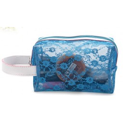 Maßgeschneiderte hochwertige blaue druck wasserdicht PVC kulturbeutel federmäppchen