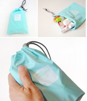 Customized high quality Waterproof Printing PVC Small Drawstring Bag