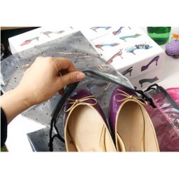 Customized high quality Matte Waterproof Shoe Storage Bag PVC Drawstring Bag