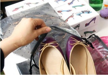 Personnalisé de haute qualité mat étanche sac de rangement de chaussures sac de cordon Pvc