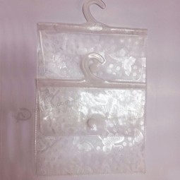 Maßgeschneiderte hochwertige oem hohe qualität klar PVC aufhänger tasche mit taste