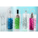 Customized high quality Green Wine PVC Hand - Held Ice Bag