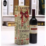 Customized high quality Fashion Printing Wine Gift Hand PVC Bag