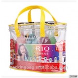 Customized high quality Large Capacity Cocktail Gift Handy PVC Bag