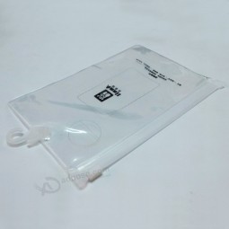 Kundengebundene hochwertige oem dauerhafte klare PVC-Aufhängertasche mit Ziplock