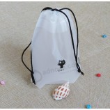 높은 품질 젖빛 속옷 의류 가방에 바 drawstring 저장 가방을 사용자 지정