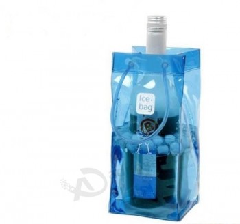 Customized high quality Eco-Friendly Clear Top PVC Wine Cooler Bag
