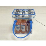 주문을 받아서 만들어진 고품질은 관례를 가진 표준 관례 Pvc 명확한 포도주 부대를 도달한다