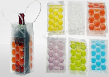 Customized high quality Eco-Friendly Custom Clear PVC Wine Cooler Bag