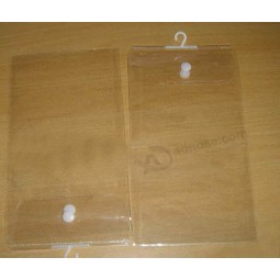 Kundengebundene hochwertige oem dauerhafte klare PVC-Aufhängertasche mit Knopfverschluss
