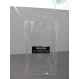 Customized high quality Eco-Friendly Clear PVC Ice Bag with Handle