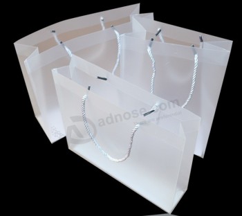 도매 높은 맞춤-끝 서리로 덥은 투명 한 가방 플라스틱 평방 쇼핑 가방 Pvc 가방 및 Pvc 선물 가방