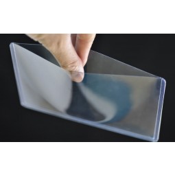 Personalizado de alta qualidade oem alta qualidade clara PVC saco de cartão de visita com tamanho personalizado