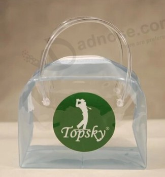 Customized high quality PVC Transparent Gift Handbag