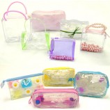 Bolsos personalizados de alta calidad del lápiz del Cloruro de polivinilo del estilo de la manera de la alta calidad, bolsos cosméticos, bolsos de la joyería