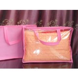 Bolso de mano transparente modificado para requisitos particulares del polvo del edredón del color de alta calidad