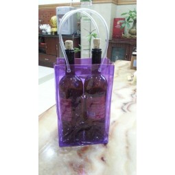 Angepasste hohe Qualität heißer Verkauf Top PVC Wein Tasche PVC Wein Coler Tasche mit Griffen