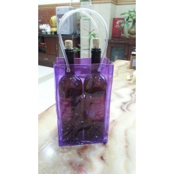 Customized high quality Hot Sale Top PVC Wine Bag PVC Wine Coler Bag with Handles
