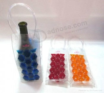 Customized high quality OEM Clear Fashion Liquid PVC Wine Bottle Bag