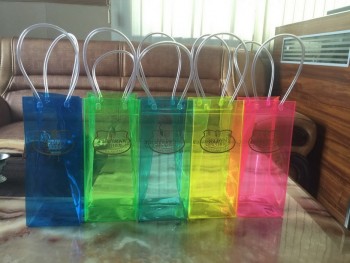 Customized high quality OEM Low Price Durable Fashion Colorful PVC Wine Bag