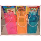 Personalizado de alta calidad gratis muestra oem 生态-Bolsa de embalaje de cerveza de vino Cloruro de polivinilo amigable