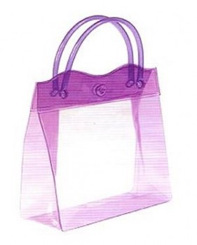 Customized high quality Fancy Handle Printing PVC Gift Bag