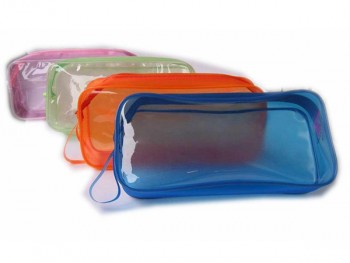 Aangepaste hoge kwaliteit te bereiken standaard op maat kleurrijke reisset Pvc tas voor toiletartikelen